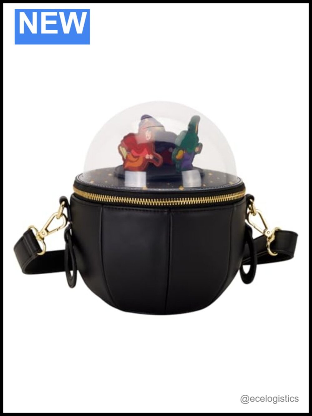 Disney Hocus Pocus Sanderson Sisters Flying Dome Crossbody Bag Faux Leather